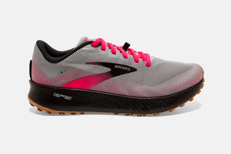 Brooks Running Shoes Womens Navy/Pink - Catamount Trail - 3810-HZECR